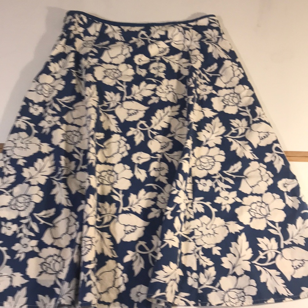 Boden Cotton Floral Skirt